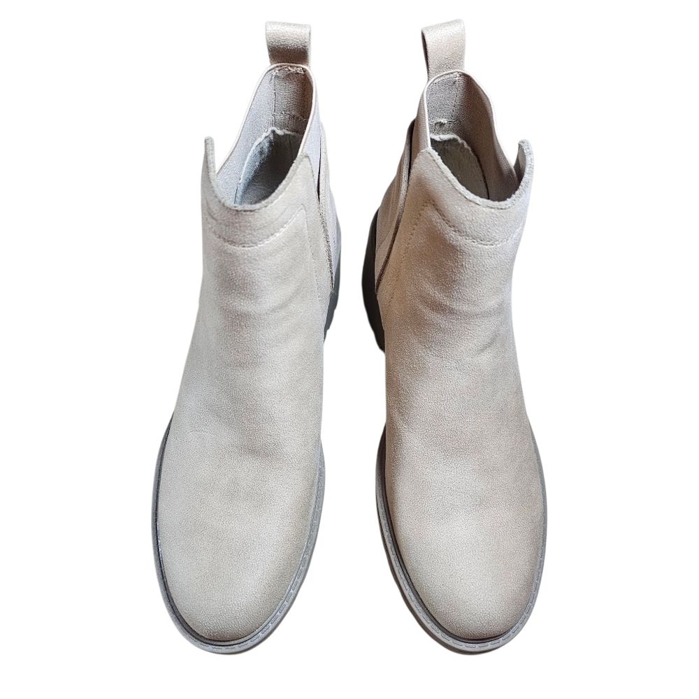 Suede Chelsea Ankle Boots in Light Gray - Picture 2 of 12